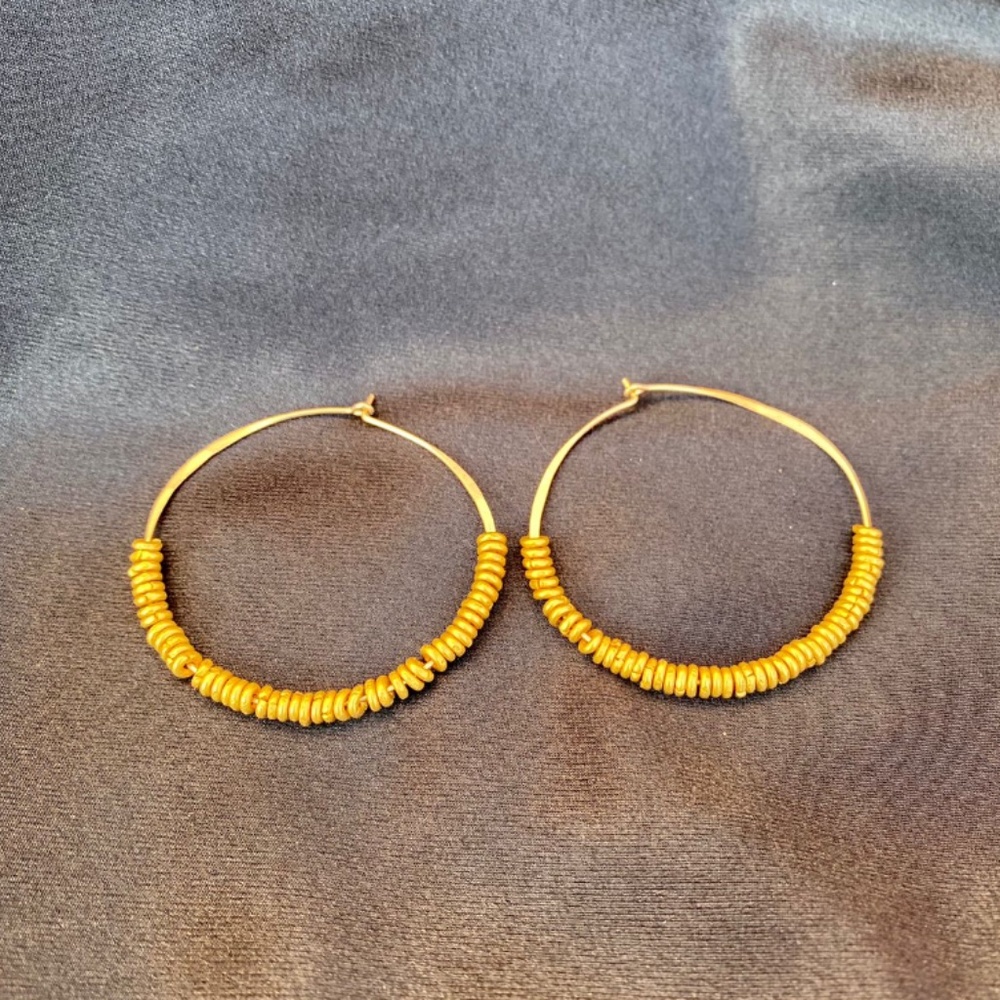 Hammered hoop earrings